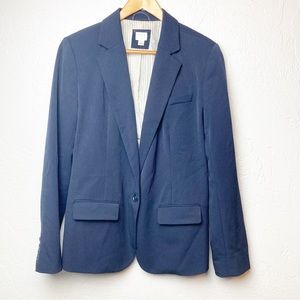 A New Day Target Navy Blue One Button Career Business Blazer Suit Jacket 12